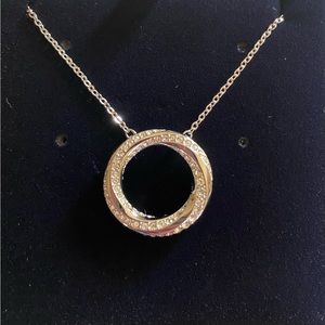 Swarovski Hilt Crystal Necklace - White Rodium Plating